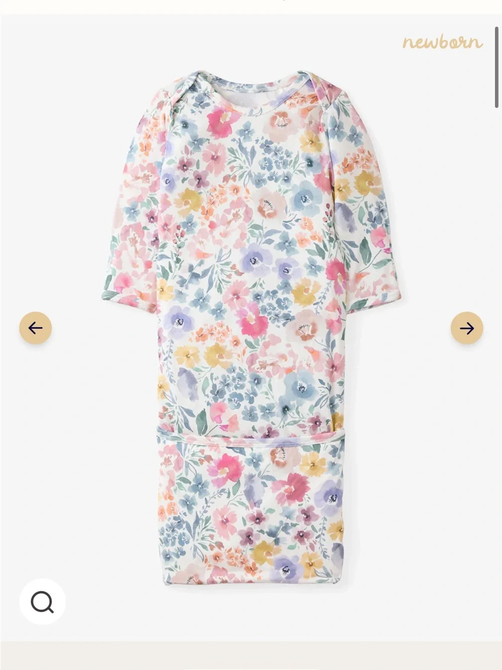 Little Sleepies Tiny Blooms Infant Gown
